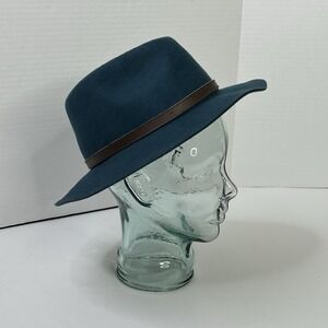 SUNDAY AFTERNOONS Tessa Wool Felt Fedora Hat Womens Small/Medium Emerald UPF 50+